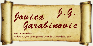 Jovica Garabinović vizit kartica
